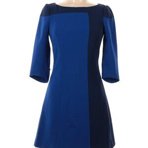 Karen Millen Blue/Navy Color Block Dress, Size 6